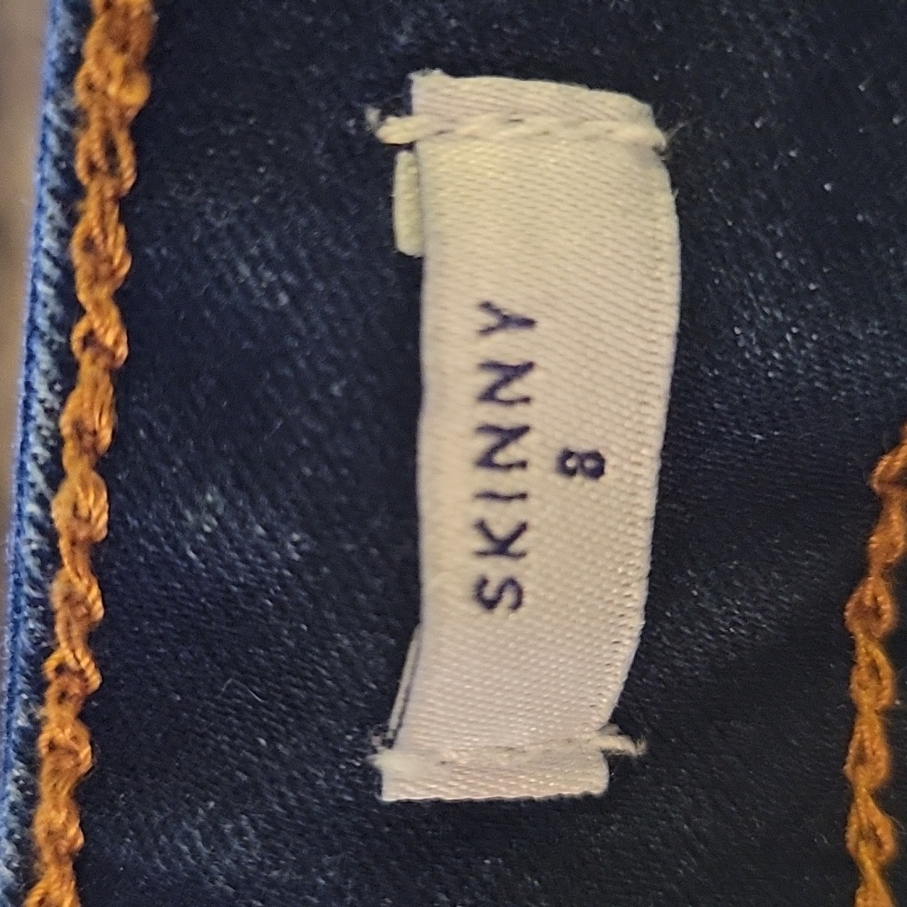 Crown & Ivy skinny blue jeans classic 5 pocket style stretch size 8 Excellent… - Picture 7 of 8